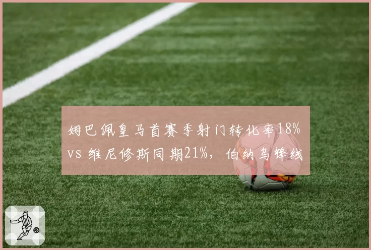 姆巴佩皇马首赛季射门转化率18% vs 维尼修斯同期21%，伯纳乌锋线效率之争